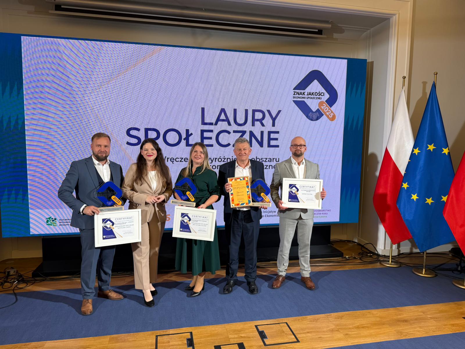 Wręczenie nagrody w konkursie Ministerstwa Rodziny, Pracy i Polityki Społecznej